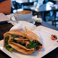 vegan blackbird + added lettuce  at Rachel's Cafe & Creperie in Lancaster