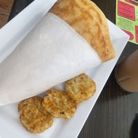 Southwest burrito- vegan and hash browns   at Rachel's Cafe & Creperie in Lancaster