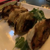Dumplings with tofu, carrot, celery and wood eared mushrooms  at Suyuan in Bristol