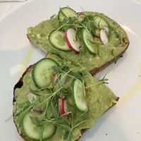 Avocado toast.  at Pura Vida - South of Fifth in Miami Beach