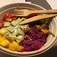 Salmon bowl without salmon (vegan) at Pura Vida - South of Fifth in Miami Beach