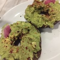 Avocado 🥑 bagel  at Pura Vida - South of Fifth in Miami Beach