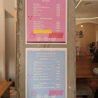 Menu at Cafe Triciclo in Santiago