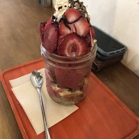 Strawberry parfait  at Trueberry - Omotesando in Tokyo