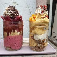 Strawberry and mango parfait at Trueberry - Omotesando in Tokyo