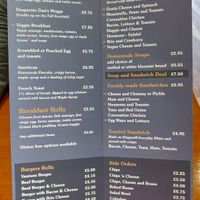 Menu at Antlers Cafe in Newtonmore