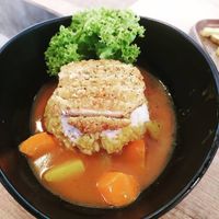 Fibrous Shroom Katsu Japanese Rice at Saute-san 素特-さん in Central Singapore