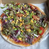 Vegan Garden Salad pizza - takeaway at Saute-san 素特-さん in Central Singapore