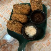 Massive tofu starter for $3800  at Lazy Vegan in Santiago