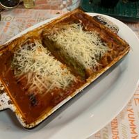 Lasagna  at Lazy Vegan in Santiago