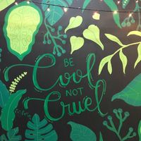 inside at Lazy Vegan in Santiago