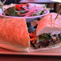 Vegan portobello banh mi   at 98 Center Moab in Moab