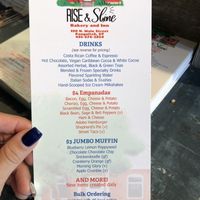 menu with vegan options at Rise and Shine in Panguitch