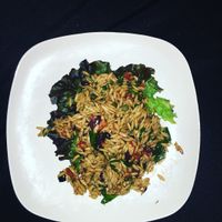 Vegan Orzo dish  at Rumney Rocks Bistro in Rumney