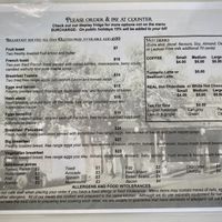 Breakfast menu  at Sweet Life Cafe in Leongatha