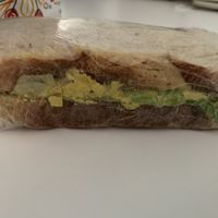 Curried tofu and lettuce sandwich  at Flour of Life Bakery in Helensvale