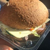 Ham and salad roll   at Flour of Life Bakery in Helensvale