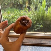 Chocolate custard donut  at Flour of Life Bakery in Helensvale
