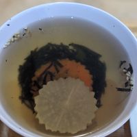 Clear soup (part of the teriyaki dish) at So​ Vegan in Bangkok