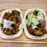 Delicious tofu, rice and veggies at So​ Vegan in Bangkok