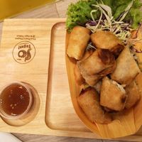 Thai springrolls 59 THB 😋 at So​ Vegan in Bangkok