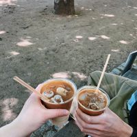 Iced coconut latte   at Trago in Leipzig