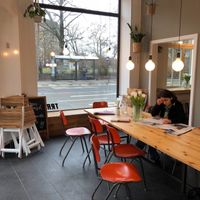 Big table inside  at Trago in Leipzig