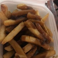 Chips and gravy   at Just Poppy's in Riverhills