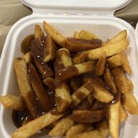 Chips and gravy with vegan chicken salt   at Just Poppy's in Riverhills