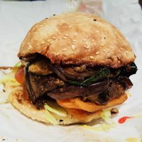 Best tasting vegan burger Ever  at Just Poppy's in Riverhills