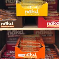 Range of Nakd bars.. the perfect vegan on-the-go snack! at Raw in Nottingham