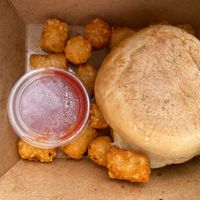 McJegger McMuffin with GF bun at The Beet Box Cafe in Kailua