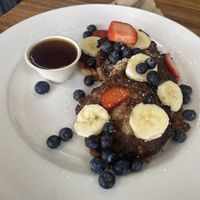 Banana oat pancakes   at The Beet Box Cafe in Kailua