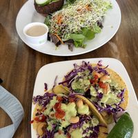 Burger & tacos 🤍  at The Beet Box Cafe in Kailua