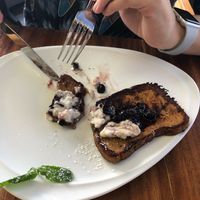 Sad JUST French toast. Only 2 SMALL pieces. Yummy, but not worth $$ at The Beet Box Cafe in Kailua
