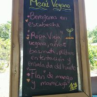 vegan menu (changes each week) at Pizzeria Artesana in Copecito