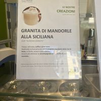 Granita mandorle  at Basilico e Limone in Levanto