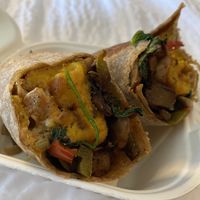Vegan plant burrito- heavenly!!!! at Common Roots Cafe in Rye