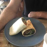 Vege wrap at Hunt & Gather in Nowra