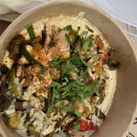 Hummus gemüse vleisch  at Hummus Küch' in Frankfurt