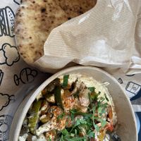 With pita  at Hummus Küch' in Frankfurt