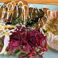 Hummus Sabih  at Hummus Küch' in Frankfurt