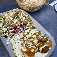 Mixed hummus plate   at Hummus Küch' in Frankfurt