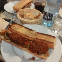 Bocata de no chorizo #Veganuary at La Casa de la Montaña in Jaca