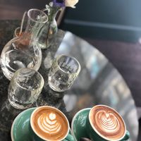 Flat White + Cappucino  at Cuppa Cafe in Paris