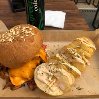 Gyros burger - delicious! at Vegan Beat in Athens