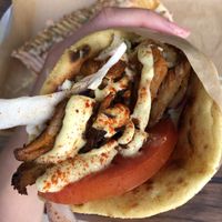 Oyster mushroom gyros  at Vegan Beat in Athens