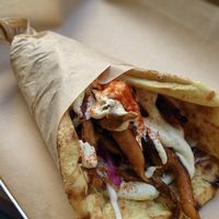 Space gyros at Vegan Beat in Athens