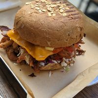 Gyros burger at Vegan Beat in Athens