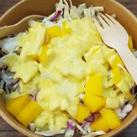 Mango Salad at Vegan Beat in Athens